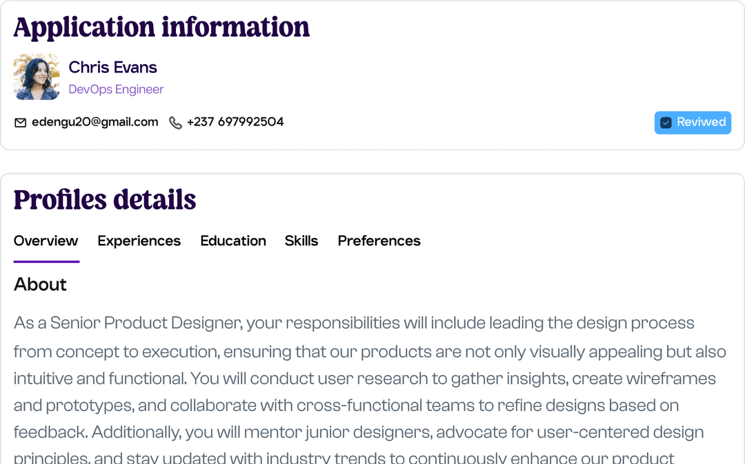 Job details illustration